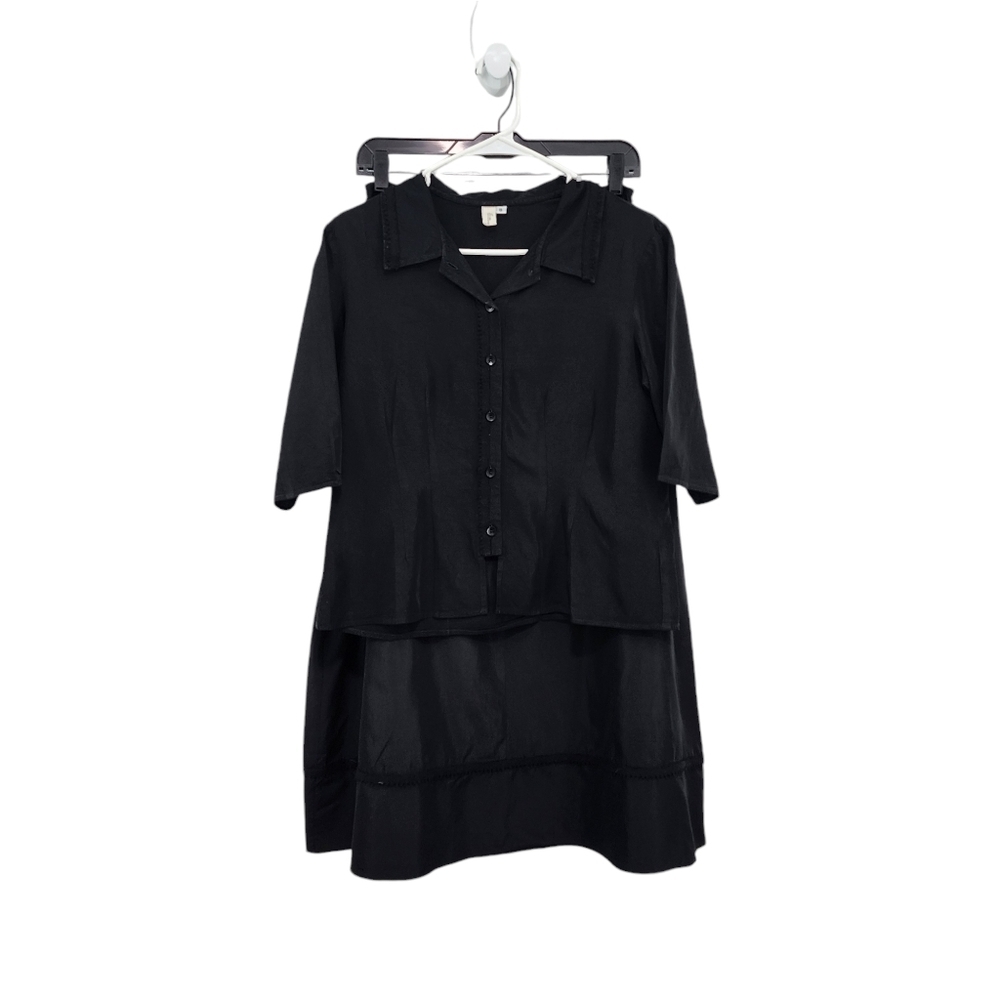 din Vintage Women's Silk Blend Lightweight Blouse and Skirt Set - 8